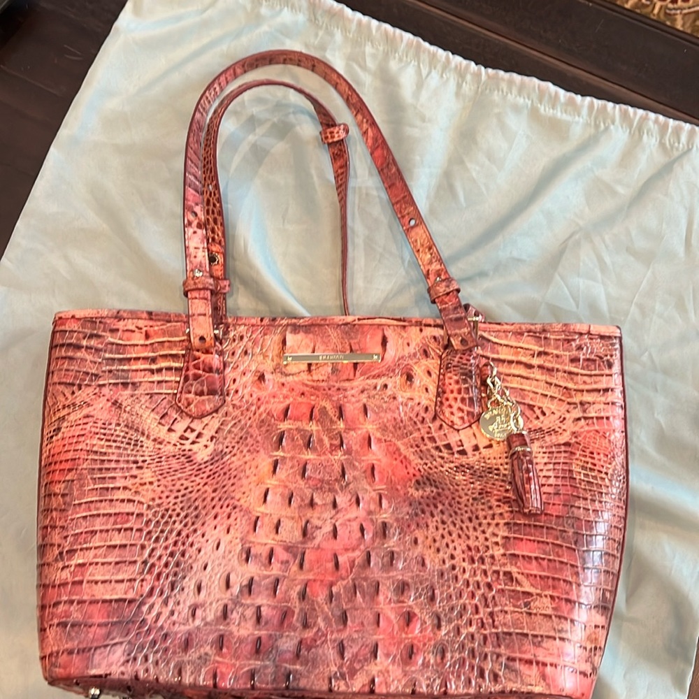 Brahmin pink/coral purse